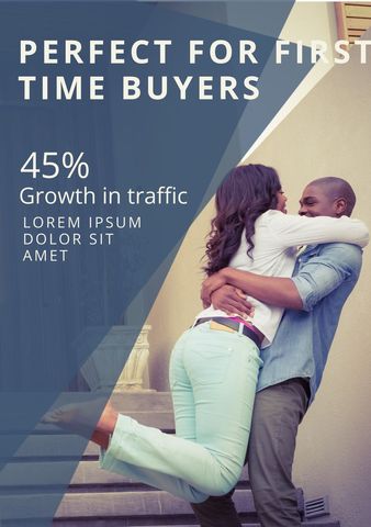 Happy Couple Embracing on Staircase for Homeownership