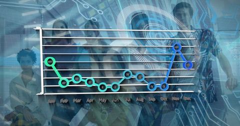 Digital Graphs Highlighting Global Business Analytics