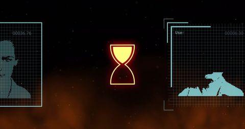 Data Processing Visibility with Hourglass Icon - Download Free Stock Images Pikwizard.com