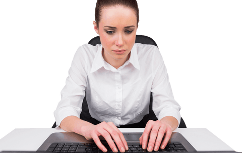 businesswoman typing on keyboard transparent image - Download Free Stock Videos Pikwizard.com
