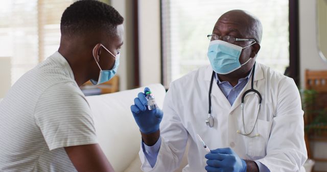 Doctor Discusses Vaccine with Patient During Medical Consultation - Download Free Stock Images Pikwizard.com