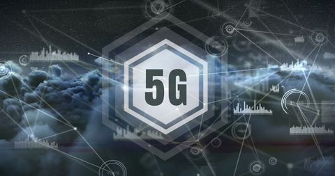 5g technology future concept with network connections