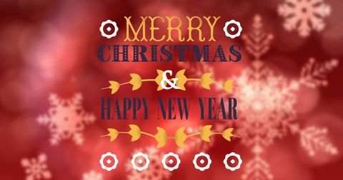 Festive Christmas and New Year Holiday Greeting Card Design