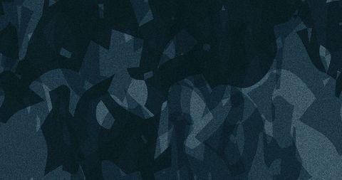 Abstract blue shapes interplay on dynamic background