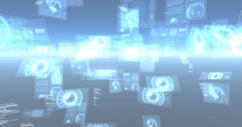 Futuristic Holographic Interfaces and Global Connectivity - Download Free Stock Images Pikwizard.com