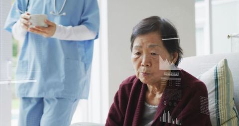 Caregiver Supporting Elder in a Comfortable Home Environment