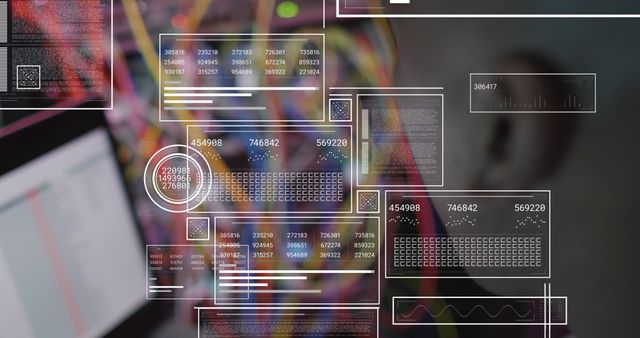 Data Charts and Digital Analytics with Abstract Connections - Download Free Stock Images Pikwizard.com