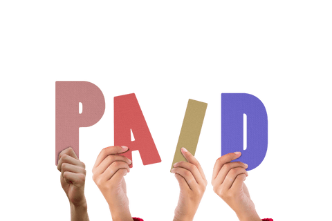hands holding paid letters against transparent background - Download Free Stock Videos Pikwizard.com