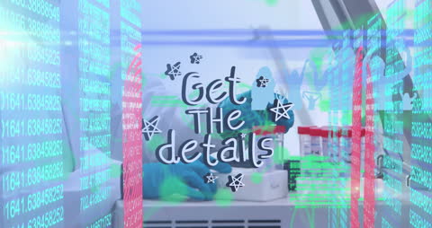 Science Digital Data Processing Concept with Laboratory Equipment