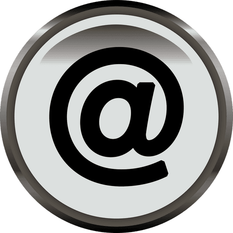 Glossy Silver At Symbol on Transparent Background - Download Free Stock Videos Pikwizard.com