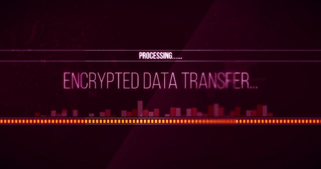 Flashing Text Interface of Encrypted Data Transfer - Download Free Stock Images Pikwizard.com