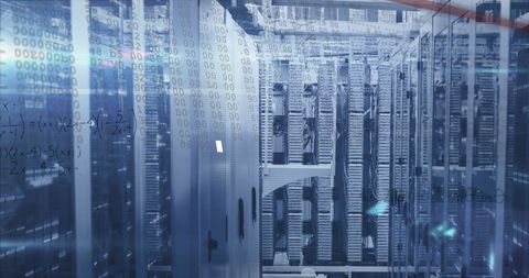 Data Processing in a High-Tech Server Room Environment - Download Free Stock Images Pikwizard.com
