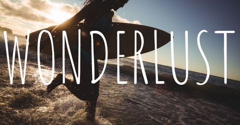 Silhouette of Surfer at Sunset Embodying Adventure and Wonderlust - Download Free Stock Templates Pikwizard.com