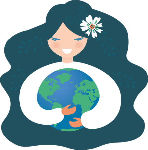 Woman Holding Globe Icon on Transparent Background - Download Free Stock Videos Pikwizard.com