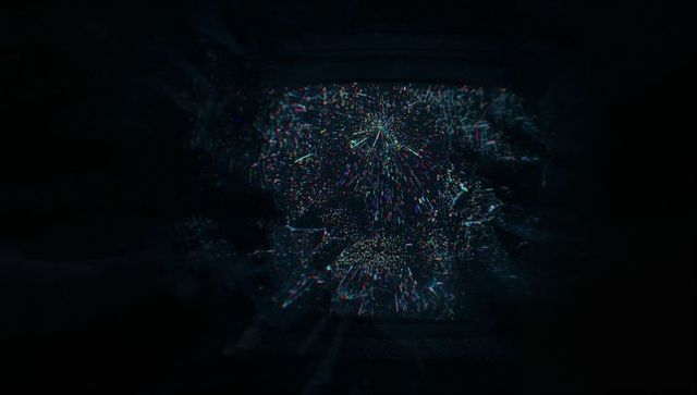 Futuristic Digital Chaos with Glitch Patterns and Pixel Shards