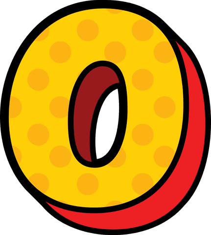 Bright Yellow and Red O Letter on Transparent Background - Download Free Stock Videos Pikwizard.com