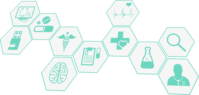 Transparent Medical Icons and Network Illustration on Hexagonal Grid - Download Free Stock Videos Pikwizard.com