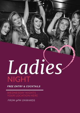 Ladies Night Celebration with Joyful Friends and Drinks