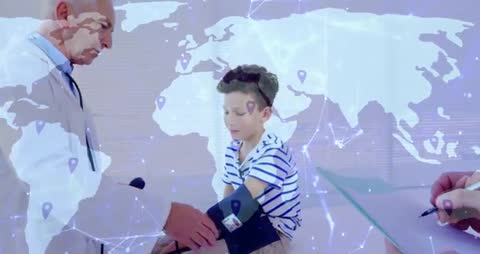 Pediatric Health Examination with Global Network Connection Concept