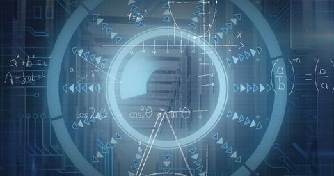 futuristic digital interface with mathematical algorithms - Download Free Stock Images Pikwizard.com