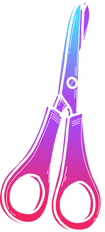 gradient colored scissors clipart on transparent background - Download Free Stock Videos Pikwizard.com