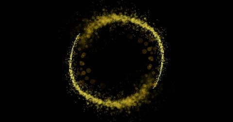 Glowing Yellow Light Trail Creating Dreamy Halo Effect