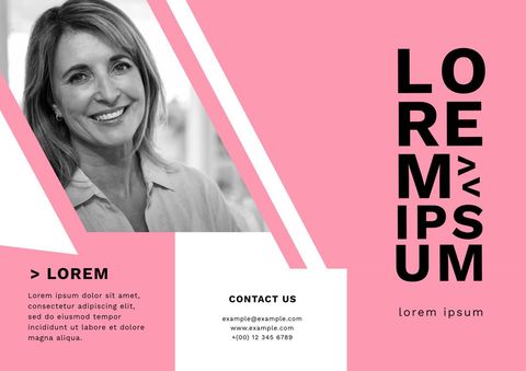 Businesswoman's Professional Profile Layout with Bold Typography - Download Free Stock Templates Pikwizard.com
