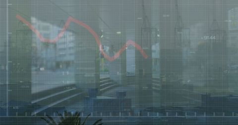 Financial Data Overlapping Modern Cityscape - Download Free Stock Images Pikwizard.com