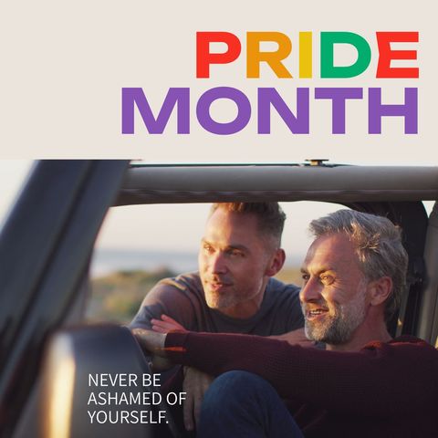 Joyful LGBTQ Pride Month Celebration Featuring Couple