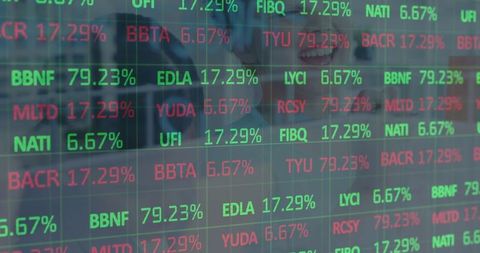 digital display of stock market financial data overlapping business atmosphere - Download Free Stock Images Pikwizard.com