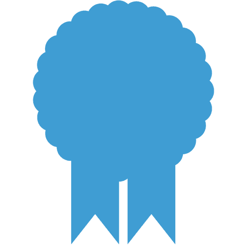 Blue Rosette Award Icon on Transparent Background Detailed Vector - Download Free Stock Videos Pikwizard.com