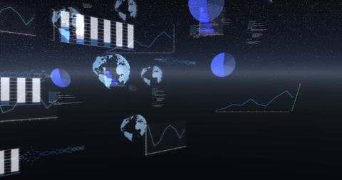 Global Network Data Visualization with Digital Globe Graphics - Download Free Stock Images Pikwizard.com