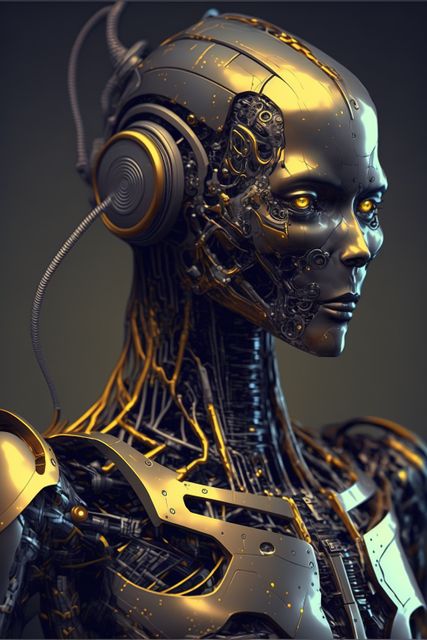 Futuristic Female Cyborg with Advanced Technology - Download Free Stock Images Pikwizard.com