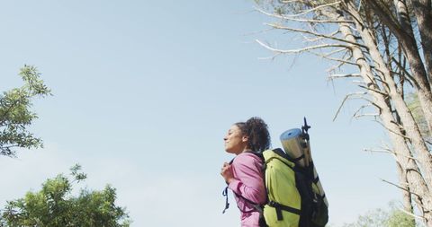 Joyful Female Hiker Enjoying Nature Outdoors - Download Free Stock Images Pikwizard.com