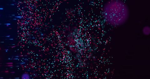Colorful Particles Swirling in Digital Space - Download Free Stock Images Pikwizard.com