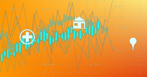 Data Analytics and Technology on Orange Background - Download Free Stock Images Pikwizard.com