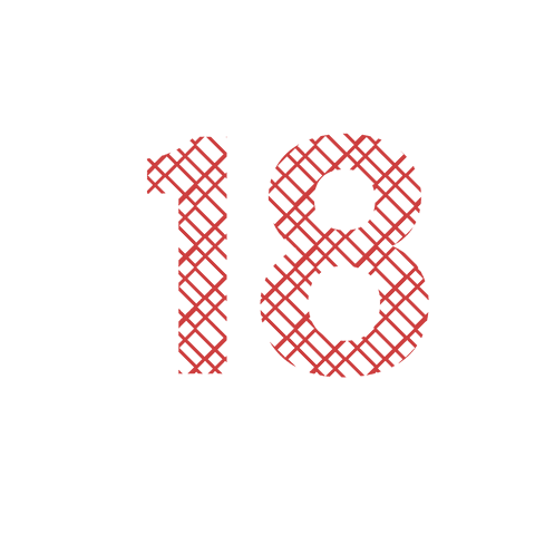 Red Patterned 18 Number on Transparent Background for Celebrations - Download Free Stock Videos Pikwizard.com