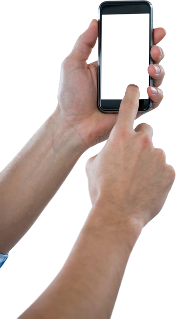 Hands Holding and Using Transparent Mobile Phone - Download Free Stock Videos Pikwizard.com