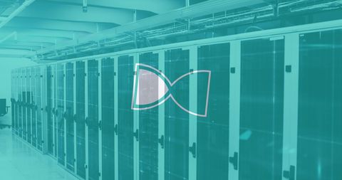 digital data processing over server room interface - Download Free Stock Images Pikwizard.com