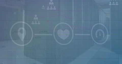 analyzing healthcare data in server room with digital overlay - Download Free Stock Images Pikwizard.com