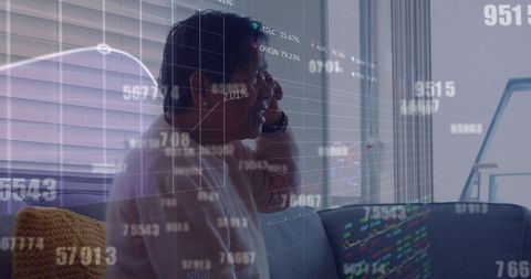 Asian Woman Analyzing Stock Market Trends on Phone