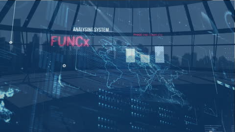 Futuristic Data Visualization with World Map