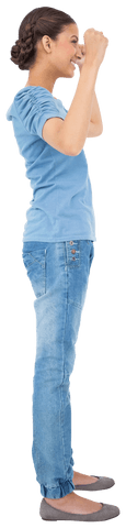 Caucasian Woman Celebrating on Transparent Background - Download Free Stock Videos Pikwizard.com