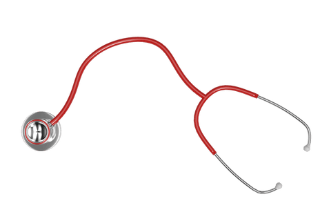 Transparent Red Stethoscope on White Background - Download Free Stock Videos Pikwizard.com