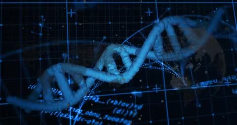 3D DNA Helix with Global Scientific Data Overlay