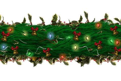 transparent festive christmas garland with lights and bells - Download Free Stock Videos Pikwizard.com
