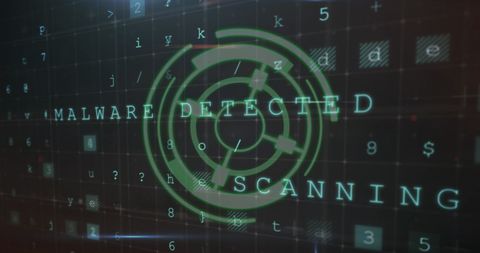 High-Tech Display Alerting Malware Detection Warning - Download Free Stock Images Pikwizard.com