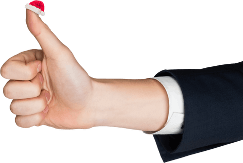 transparent santa hat thumbs up gesture on white - Download Free Stock Videos Pikwizard.com