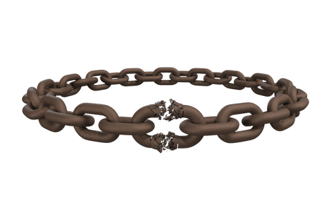 3d transparent circular metal chain with broken links - Download Free Stock Videos Pikwizard.com
