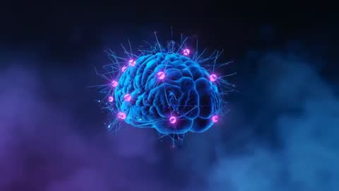 Futuristic Brain Model with Electromagnetic Pulsing Connections